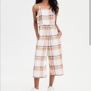 American Eagle Plaid Jumpsuit